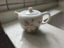 祥業(yè)  陶瓷茶壺泡茶單壺家用中式手繪白瓷大容量泡茶器茶具配件小水壺 白瓷繁花茶壺 曬單實(shí)拍圖