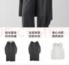 ELLE【明星同款】綿羊毛自在廓形雙面呢大衣女25冬新款毛呢外套 深灰（大衣+馬甲真兩件套） L 曬單實拍圖