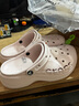 卡駱馳（CROCS）洞洞鞋女 貝雅云彩Clog戶(hù)外休閑沙灘鞋涼拖鞋 208186-6PI W7 曬單實(shí)拍圖