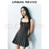 UR2026夏季新款女裝都市格雷系百褶吊帶連衣裙UYU760009+ 深灰 S 曬單實(shí)拍圖