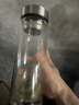 富光拾喜玻璃杯雙層隔熱茶杯商務(wù)男女士辦公杯子大容量水杯1000ml本色 曬單實(shí)拍圖