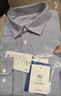 海瀾之家（HLA）長(cháng)袖襯衫男牛津紡翻領(lǐng)輕商務(wù)純棉襯衣男春秋 藍灰22 XL 180/100A 推薦80-86kg 曬單實(shí)拍圖