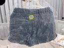 優(yōu)衣庫嬰幼兒寶寶牛仔松緊短褲水洗產(chǎn)品全棉花邊473614 63 天藍色 90 曬單實(shí)拍圖