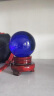慈念 水晶球摆件 透明白色水晶球紫水晶客厅卧室装饰财位摆件工艺品 蓝色-小号 实拍图