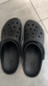 卡駱馳（CROCS）貝雅卡駱班洞洞鞋輕便耐磨一腳蹬休閑鞋女鞋時(shí)尚沙灘鞋|205089 黑色/白色-066 41 /42(260mm) 曬單實(shí)拍圖