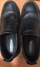 老人頭（LAORENTOU）男士皮鞋商務(wù)休閑鞋頭層牛皮套腳鞋耐滑圓頭爸爸鞋 260278 黑40 曬單實(shí)拍圖