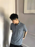花花公子（PLAYBOY）Polo衫男士夏季冰絲翻領(lǐng)短袖T恤男商務(wù)休閑POLO衫青年修身上衣 孔雀藍+海綠 XL 建議120-135斤 曬單實(shí)拍圖