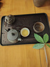 八千行茶盤(pán)托盤(pán)帶排水家用竹木小型茶臺一體式功夫干泡茶杯瀝水茶具配件 曬單實(shí)拍圖