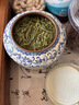 瓷扒高檔汝窯茶葉罐家用陶瓷密封罐青花汝窯大號醒茶罐中式防潮儲存罐 繁花米黃汝窯直身茶葉罐（容量約215g） 曬單實(shí)拍圖
