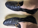 百麗羊皮英倫風(fēng)樂(lè )福小皮鞋2026新款春平底豆豆女單鞋JD021AA6 黑色 37 曬單實(shí)拍圖