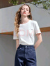 百圖（betu）女裝2026年夏季新款T恤衣服基礎款正肩上衣簡(jiǎn)約百搭短袖女2603T13 米白 L 曬單實(shí)拍圖