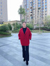 皮爾卡丹中年媽媽裝春秋毛呢外套年輕時尚2025新款中老年女裝秋裝高貴大衣 黃色上衣 L （推薦115斤以下） 曬單實(shí)拍圖