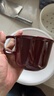 MUJI炻瓷 馬克杯 水杯杯子 桌面 帶把手 咖啡杯 家用  暗紅色 S 330ml 曬單實(shí)拍圖