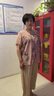 俞兆林（YUZHAOLIN）母親節衣服奶奶冰絲夏裝媽媽6070歲套裝中老年人衣服女太太夏季 卡其色(套裝) 2XL 建議(100-115斤) 曬單實拍圖