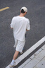 花花公子（PLAYBOY）潮牌運動套裝男士2026夏季短袖t恤搭配冰絲休閑短褲一套 069米白套裝 2XL 【140-160斤】 曬單實拍圖
