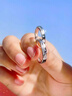 DRPT950鉑金永結同心戒指情侶對戒銀飾求婚結婚戒指送女友情人節禮 永結同心-對戒 曬單實拍圖