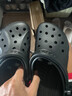 卡駱馳（CROCS）貝雅洞洞鞋男鞋女鞋輕便耐磨一腳蹬拖鞋休閑鞋百搭花園鞋|10126 黑色-001 43 (270mm) 曬單實(shí)拍圖