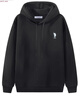 U.S. POLO ASSN.衛衣男春秋保羅男士休閑運動服連帽長袖t恤男上衣外套 黑色 L 曬單實拍圖
