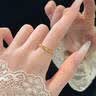 中國黃金（CHINA GOLD）幸遇蝴蝶黃金戒指女足金訂結(jié)婚戒七夕情人節(jié)禮物送女友老婆生日 幸遇蝴蝶戒指約2.15g+證書禮盒 曬單實拍圖