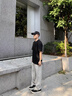 MONPOC黑色百搭POLO衫短袖t恤男夏季美式翻領寬松休閑半袖MOT22黑色XL 曬單實拍圖