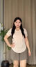 浪莎胖mm大碼瑜伽服女夏季涼感速干上衣運動短袖t恤健身服運動服 曬單實拍圖