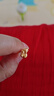 中國黃金（CHINA GOLD）狐貍黃金耳釘女足金耳飾七夕情人節(jié)禮物送女朋友老婆 足金耳釘（金重約1g） 曬單實拍圖
