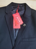 皮爾卡丹（pierre cardin）西服套裝男士商務(wù)修身西裝男職業(yè)正裝工作服男伴郎新郎禮服外套 黑色雙扣【西服+西褲+馬甲+襯衫+領(lǐng)帶+禮盒裝】 XL 175【建議115-130斤】 曬單實(shí)拍圖