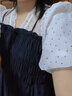 MeetMetro瑪依爾復(fù)古V領(lǐng)收腰連衣裙女2025夏裝氣質(zhì)文藝范假兩件裙 拼色【現(xiàn)貨閃電發(fā)】 S 曬單實拍圖