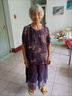俞兆林（YUZHAOLIN）媽媽夏裝套裝女2026新款大碼短袖雪紡衫上衣洋氣中老年裙褲兩件套 茄紫色 XL 建議90-105 曬單實拍圖