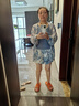 瀾濤  游泳衣女士高級(jí)2025新款顯瘦泡溫泉加肥大碼媽媽泳衣女胖遮肚子 水墨藍(lán) 2XL （120-135斤） 曬單實(shí)拍圖