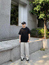 MONPOC黑色百搭POLO衫短袖t恤男夏季美式翻領寬松休閑半袖MOT22黑色XL 曬單實拍圖