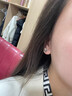 老凰祥999純銀耳釘女士耳環四葉草耳飾輕奢韓版足銀不易過敏女友 999純銀一對 送證書 愛情草 曬單實拍圖