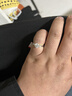 DR鉆戒繁星純銀鍍鉑金莫桑石一克拉求結婚戒指送女友老婆生日情人節 繁星鉆戒1克拉 贈送專柜禮盒＋權威證書 開口可調節 曬單實拍圖