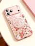 丁域適用iPhone17promax手機殼新款全包鏡頭帶旋轉支架掛繩蘋果16pro超薄防摔air簡約plus情侶保護套 繁花砂粉色 蘋果17 Pro Max 曬單實拍圖