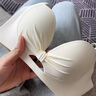KJ提拉無痕內(nèi)衣女小胸聚攏顯大調(diào)整型收副乳防下垂無鋼圈文胸罩節(jié)日 奶白色單件 75B 75A 75C 曬單實拍圖