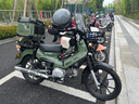 群偉（QUNWEI）適用本田幼獸cc110摩托車改裝中護網(wǎng)中貨架前貨架大燈罩托包架件 黑色碳鋼中貨架 曬單實拍圖