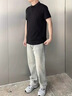 夏季清倉男士短袖polo衫純色休閑韓版簡約風男生帥氣翻領T恤上衣 黑色 M 曬單實拍圖