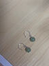 彌俏玉石耳環(huán)女S925銀針和田玉紅瑪瑙耳釘小眾復(fù)古設(shè)計(jì)耳鉤耳飾2025新 綠玉款 曬單實(shí)拍圖
