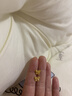 周大生【七夕禮物】黃18K金耳釘雙層爆閃小仙蝶耳針蝴蝶耳飾 18K金蝴蝶耳釘【約0.74g】 曬單實拍圖
