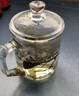 MZXM德國進口品質帶蓋子玻璃茶杯辦公室玻璃杯商務會議杯手柄泡茶杯家 金色單祇-380ml/祇店長 曬單實拍圖
