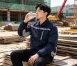 保羅嵐芝（BOLOLANZHI）空調(diào)服男帶風(fēng)扇衣服3C認證夏季薄款工作服戶外釣魚高溫作業(yè)制冷服藏藍長袖雙風(fēng)扇 曬單實拍圖