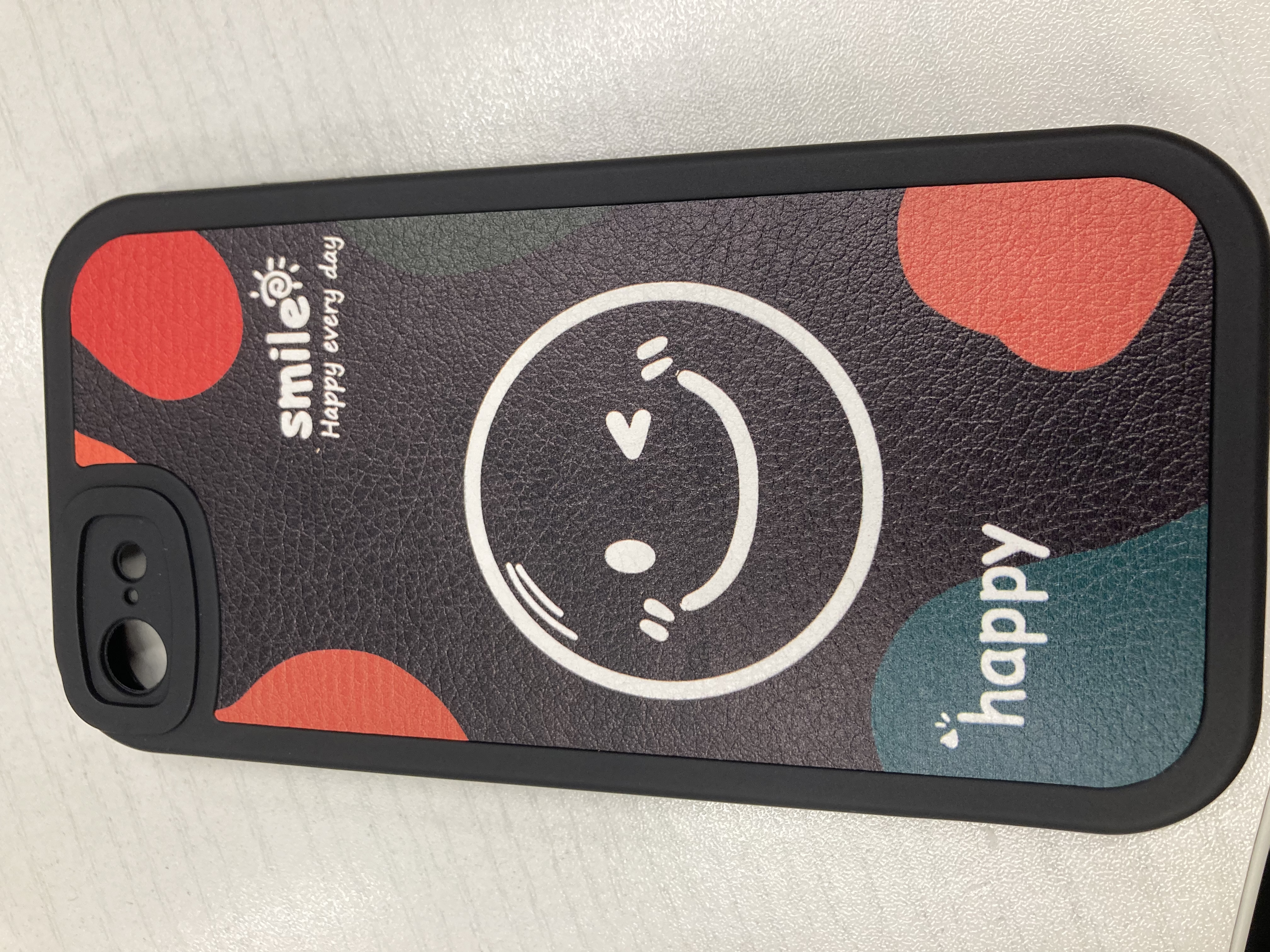 放飛星球適用蘋果8/7/se手機(jī)殼 iPhone7/8/se保護(hù)套 防摔微笑小羊皮磨砂升級(jí)鏡頭全包男款女硅膠-靜夜黑 曬單實(shí)拍圖