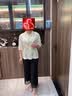 俞兆林媽媽夏裝時尚雪紡衫套裝2026新款中老年女裝50-60歲洋氣母親節T恤 黃色上衣+黑色闊腿褲 3XL 建議120-135斤 曬單實拍圖