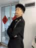 駱森馳（LUOSENCHI）新中式西裝男套裝結婚婚禮西服訂婚男裝衣服新郎男士國潮高端外套 西服+白襯衫+黑西褲【三件套】 M 建議85-105 曬單實拍圖