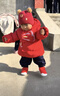 巴拉巴拉童裝兒童羽絨服女童2025新款紅色拜年服寶寶女寶保暖春裝國風外套 曬單實拍圖