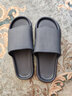 始豐始豐拖鞋男女夏浴室防滑靜音拖鞋居家平跟軟底條紋一字涼拖鞋女 深藍 47-48 曬單實(shí)拍圖