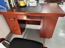 電腦桌辦公桌貼實(shí)木木皮油漆桌老板桌中班臺寫(xiě)字桌單人位 1.2m辦公桌 曬單實(shí)拍圖