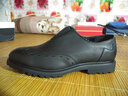 新款歐美男士復古 加厚底內增高皮鞋潮流發(fā)型師軟面 做舊布洛克雕花透氣休閑皮鞋子 .YDL 黑色正?？?42 曬單實(shí)拍圖