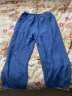 艾格城市中老年女装短袖上衣妈妈装休闲两件套宽松奶奶装棉麻套装 蓝色 XXL（95-110斤） 实拍图