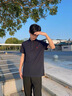 羅蒙（ROMON）100%純棉高端男士短袖t恤男夏季商務休閑刺繡polo翻領衫爸爸裝男 灰色 【100%純棉】 XL 【建議135-155斤】 曬單實拍圖